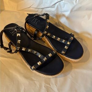 Inc Studded Blue Sandals Size 7